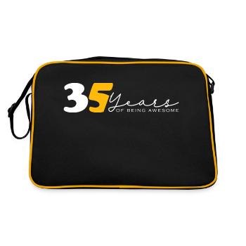 Vintage 1989 Drôle 35 ans Bday Hommes Femmes - Sac Retro - noir/or - Dos