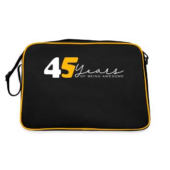 Vintage 1979 Drôle 45 ans Bday Hommes Femmes - Sac Retro - noir/or - Dos