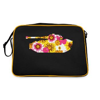 Friedenspanzer - Retro Tasche - Schwarz/Gold - Hinten
