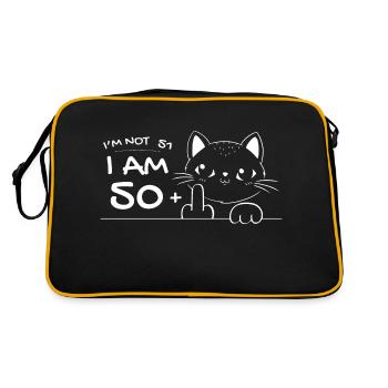 I'm Not 51, I Am 50 Plus 1 Middle Finger Cat Flip - Retro Bag - black/gold - Back