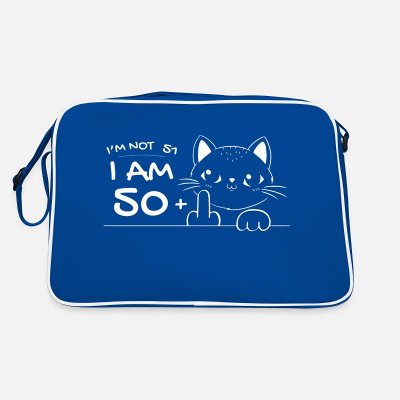 Ich bin nicht 51, ich bin 50 plus 1 Mittelfinger Katzenflip Retro Tasche