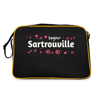 Sartrouville - Retro Tasche - Schwarz/Gold - Hinten