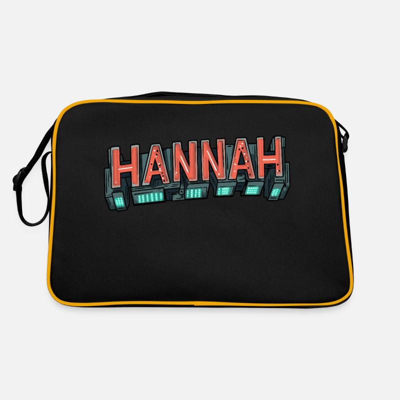 :: Hannah :: - Retro Tasche - Schwarz/Gold