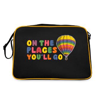 On The Places You'll Go Hot Air Ballooning - Retro Bag - black/gold - Back