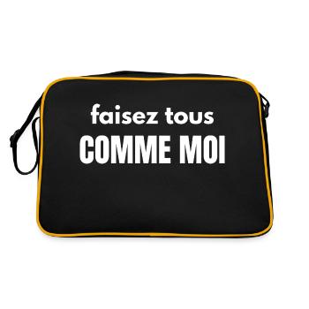 faisez tous comme moi - Sac Retro - noir/or - Dos