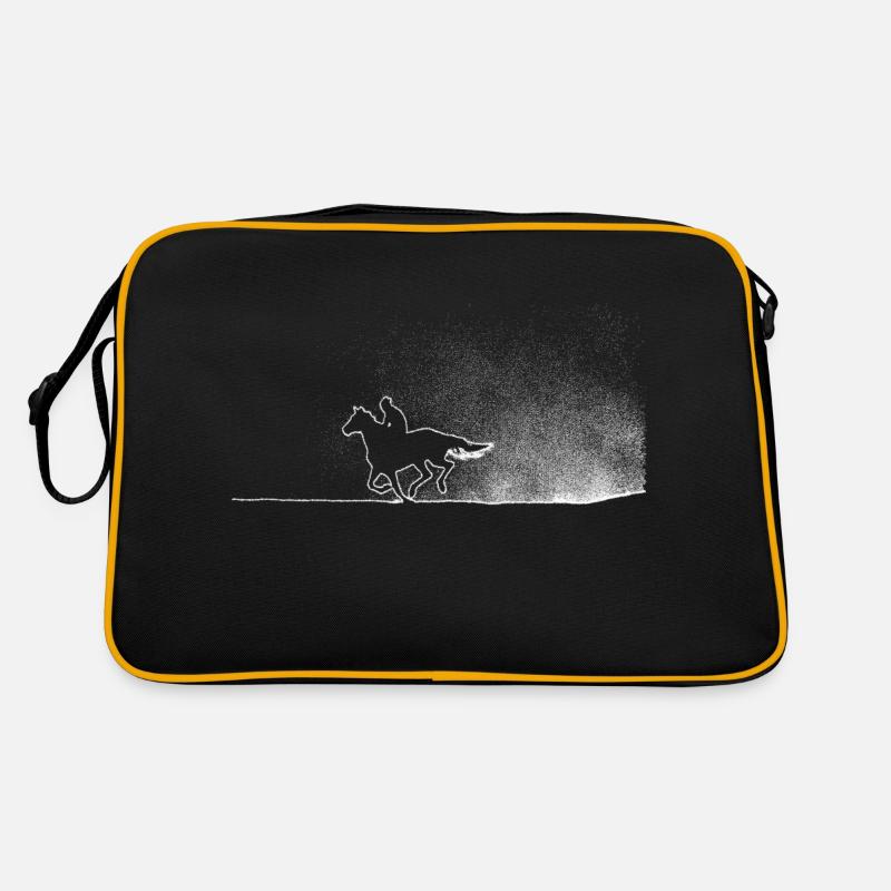 Reiter - Retro Tasche - Schwarz/Gold