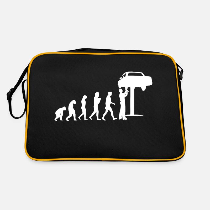 évolution mécanique - Sac Retro - noir/or