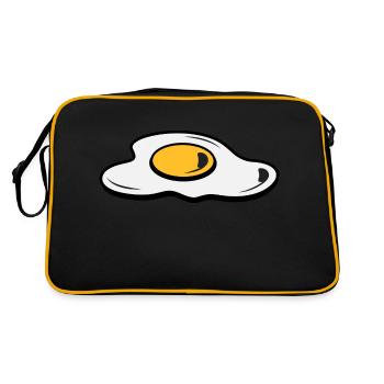 A fried egg - Retro Bag - black/gold - Back