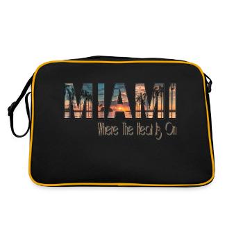 Miami - Où la chaleur est au rendez-vous - Sac Retro - noir/or - Dos