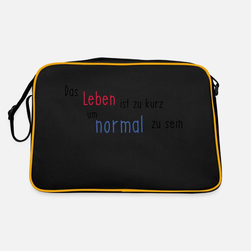das leben ist zu kurz - Retro Tasche - Schwarz/Gold
