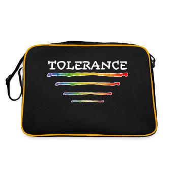 GAY Lesbian tolerance white - Retro Bag - black/gold - Back