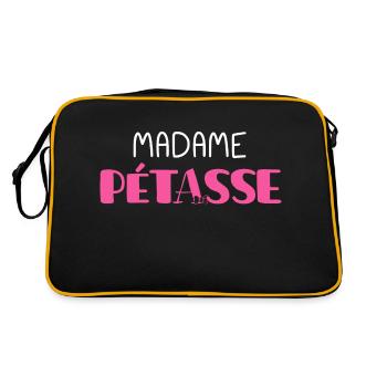 Madame pétasse cadeau humour femme humour pétasse - Sac Retro - noir/or - Dos