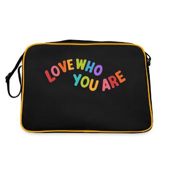Love who you are - Sac Retro - noir/or - Dos