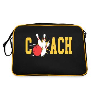 Bowling Coach Awesome Coach Designs T-Shirt - Retro Bag - black/gold - Back
