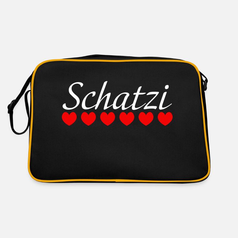 Herzchen Schatzi white Retro Tasche