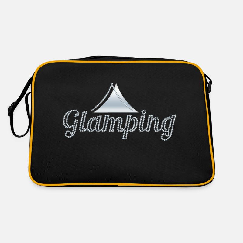 glamping silver - Retro Tasche - Schwarz/Gold
