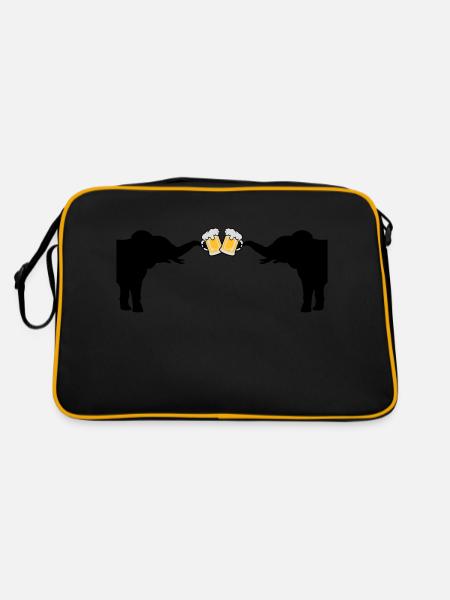 2 Toast à la bière d’éléphant - Sac Retro - noir/or - Dos
