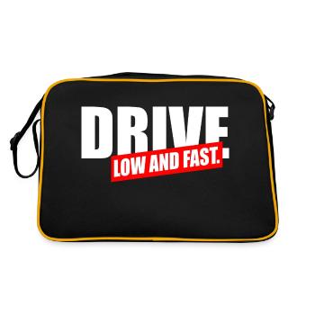 Drive Low and fast - Retro Bag - black/gold - Back
