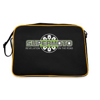 SUPER MOTO Monkey Moto Circle - Retro Bag - black/gold - Back