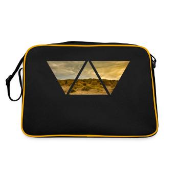 Dunes Triangle Holiday Beach Sunshine Gift - Retro Bag - black/gold - Back