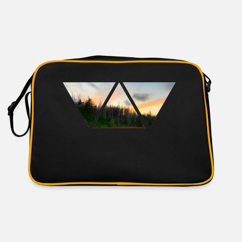 Forest Sky Triangle Sunset Gift Nature Retro Bag