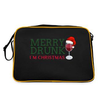 Merry Drunk - Retro Tasche - Schwarz/Gold - Hinten