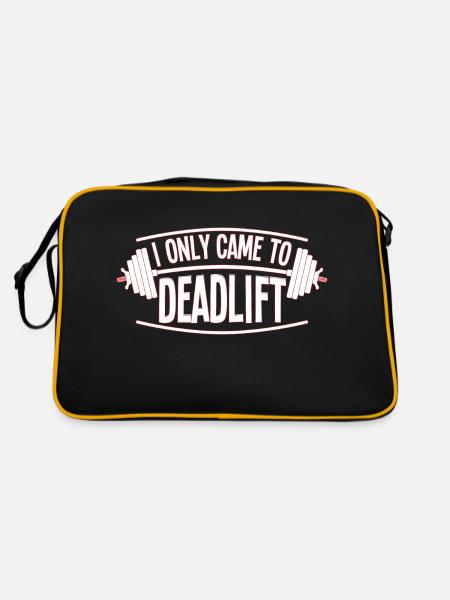 I Only Came To Deadlift - Retro Bag - black/gold - Back
