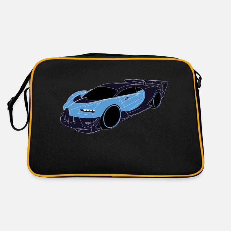 Buga Sportwagen - Retro Tasche - Schwarz/Gold