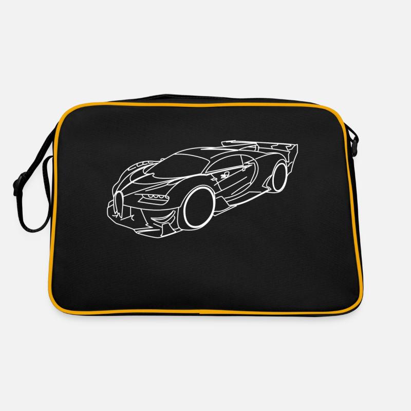 Buga Sportwagen - Retro Tasche - Schwarz/Gold