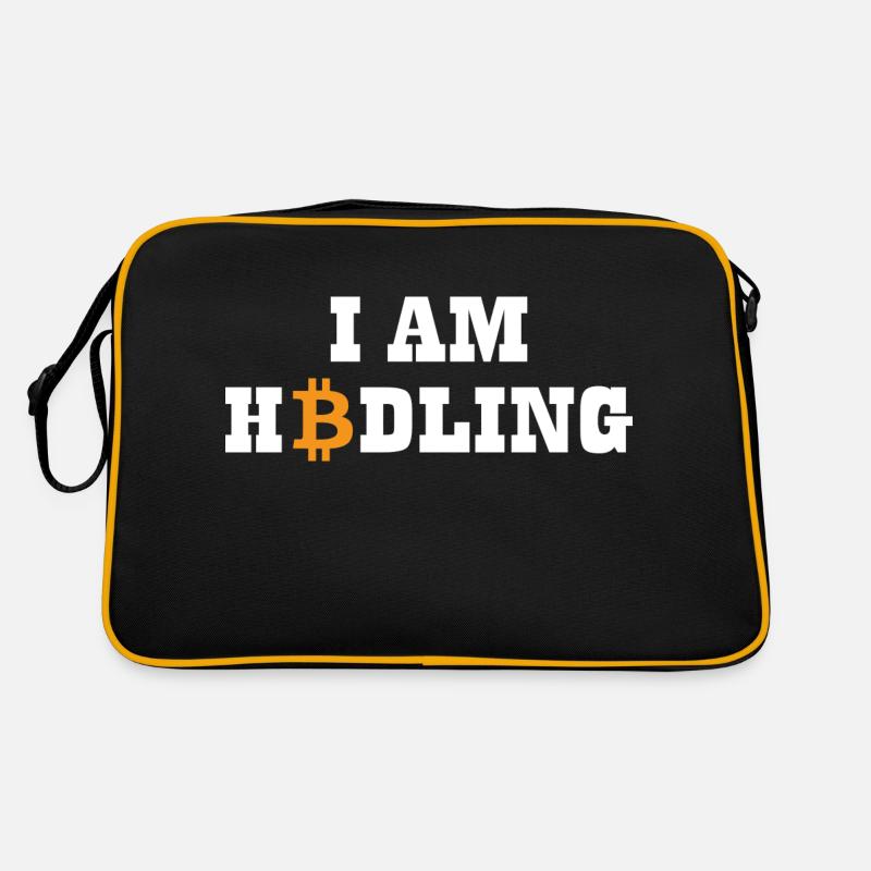 Bitcoin Trading Crypto Stocks - Retro Bag - black/gold