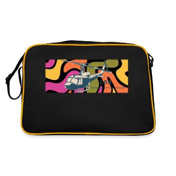 Hélicoptère cadeau vintage - Sac Retro - noir/or - Dos