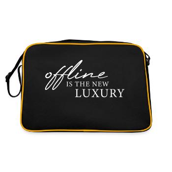 offline is the new luxury - Retro Bag - black/gold - Back