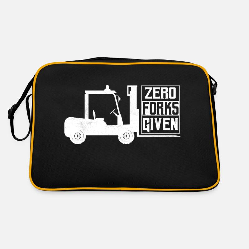 Zero Forks Given Forklift Forklifter Operator Retro Bag