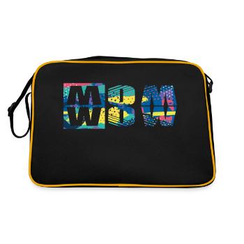 Maman Maman Wow Fête des mères Drôle Mignon Famille Mère - Sac Retro - noir/or - Dos