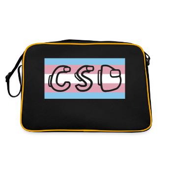 Trans Pride Flag CSD - Retro Bag - black/gold - Back