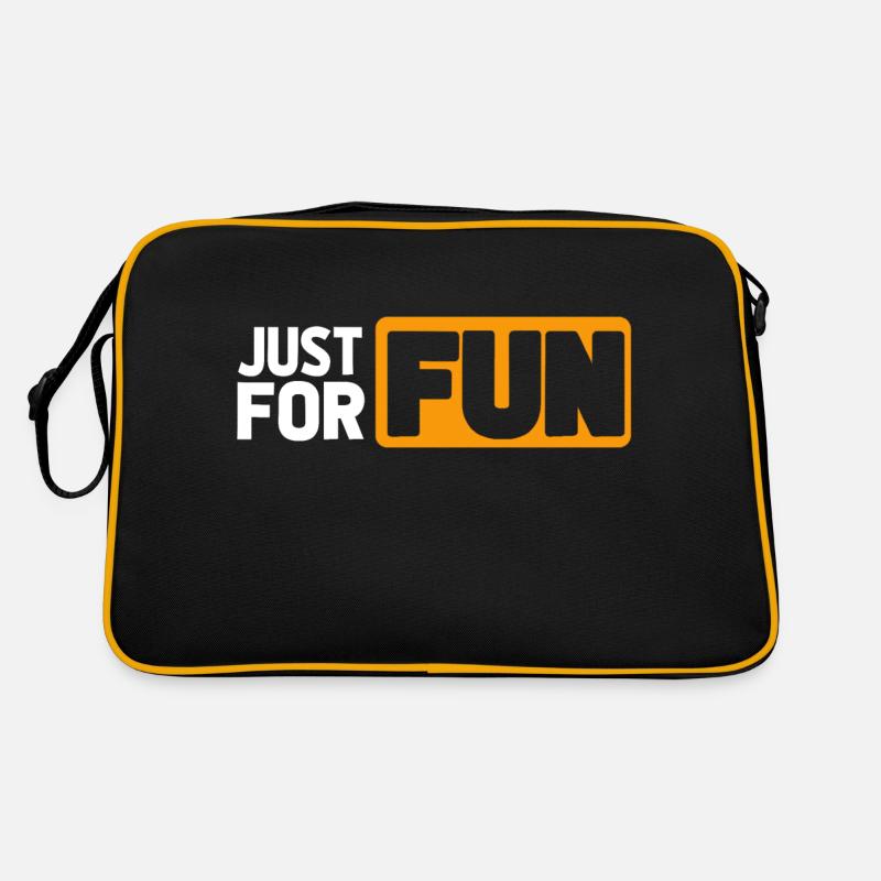 JUST FOR FUN - Retro Bag - black/gold