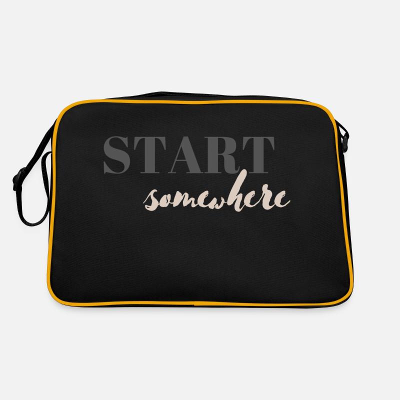 Start somewhere Retro Tasche