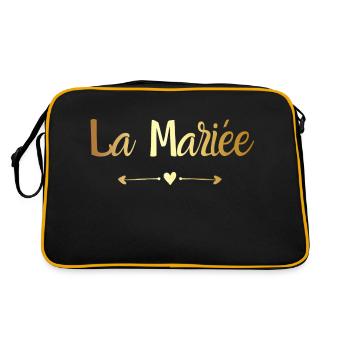 la mariée doré- cadeau la mariée - Sac Retro - noir/or - Dos