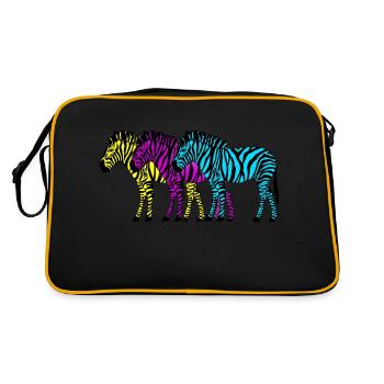 Zèbres - Sac Retro - noir/or - Dos