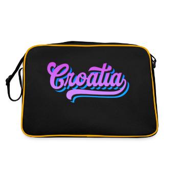 Croatia hrvatska Croatia hr Zagreb split Dubrovnik - Retro Bag - black/gold - Back