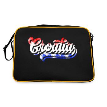 Croatia hrvatska Croatia hr Zagreb split Dubrovnik - Retro Bag - black/gold - Back