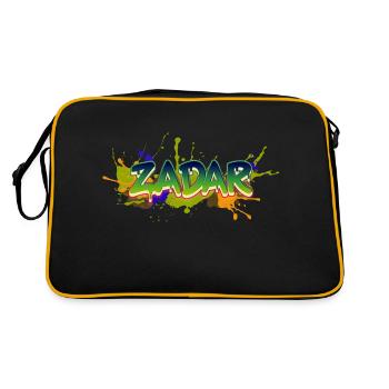 Kroatien Hrvatska Kroatien HRV HR Reisen Zadar Pag - Retro Tasche - Schwarz/Gold - Hinten