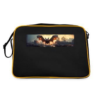apocalypse world after mankind giant bat - Retro Bag - black/gold - Back