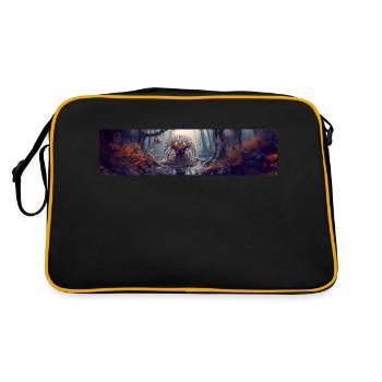 apocalypse world after mankind giant spider mutant - Retro Bag - black/gold - Back