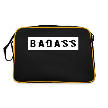 Badass to express yourself - Retro Bag - black/gold - Back