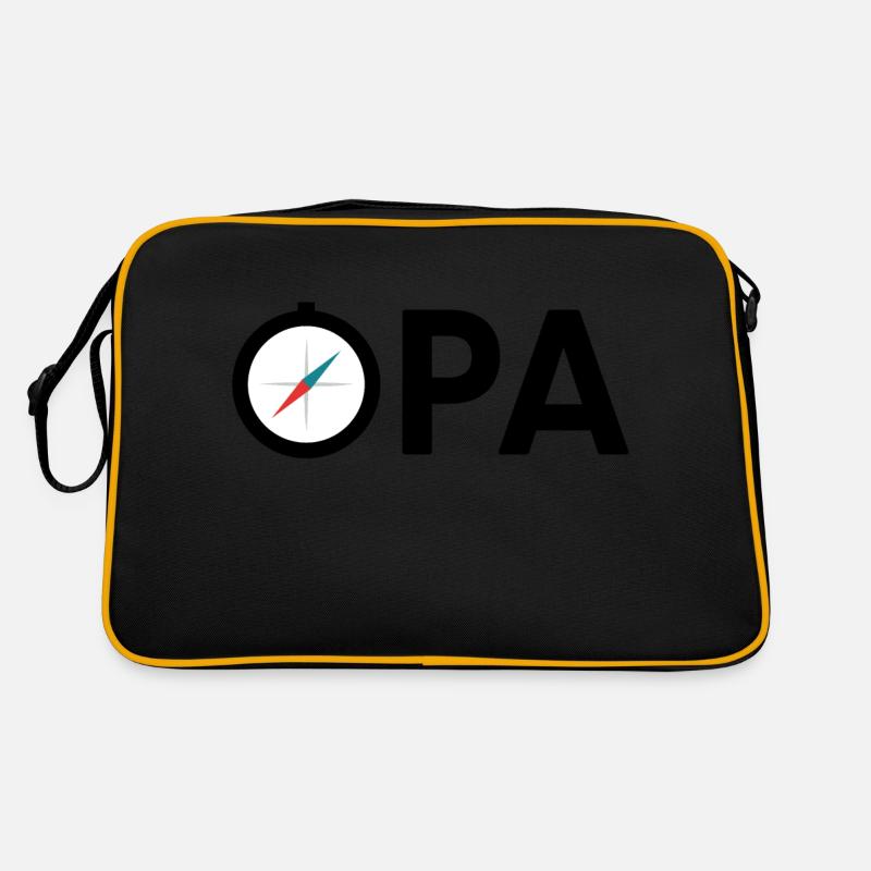 Opa Großvater Kompass Expedition Geschenkidee Retro Tasche