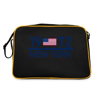 New York - 1972 - Drapeau des États-Unis NYC - NY - Amérique - Sac Retro - noir/or - Dos