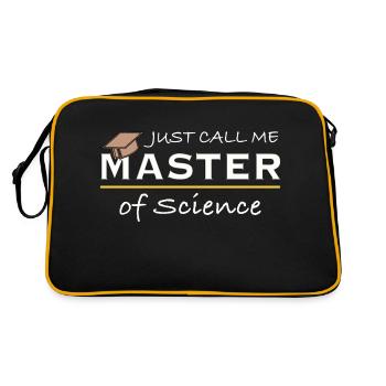 Appelez-moi simplement Master of Science Wissenschaft Humour - Sac Retro - noir/or - Dos