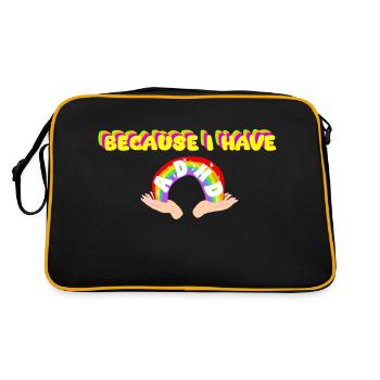 Neurodivergent Queen - Retro Bag - black/gold - Back