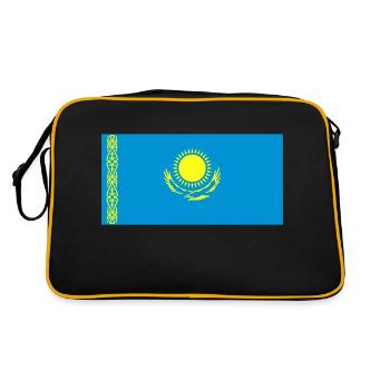kazakstan flag - Sac Retro - noir/or - Dos